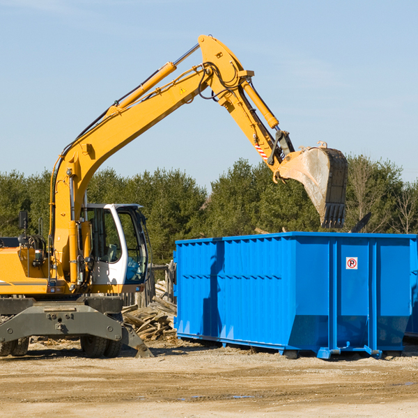 are there any restrictions on where a residential dumpster can be placed in Edison California